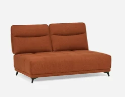 SIMON modern contemporary armless loveseat with adjustable backrest