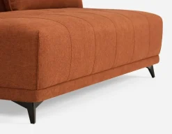 SIMON modern contemporary armless loveseat with adjustable backrest