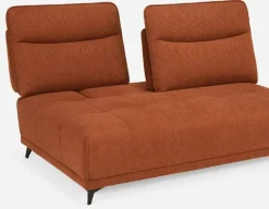 SIMON modern contemporary armless loveseat with adjustable backrest