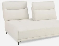 SIMON modern contemporary armless loveseat with adjustable backrest