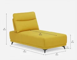 SIMON modern contemporary lounger with adjustable backrest