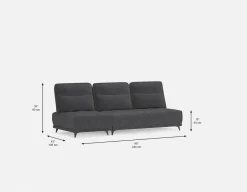 SIMON 2-pc modular interchangeable sofa