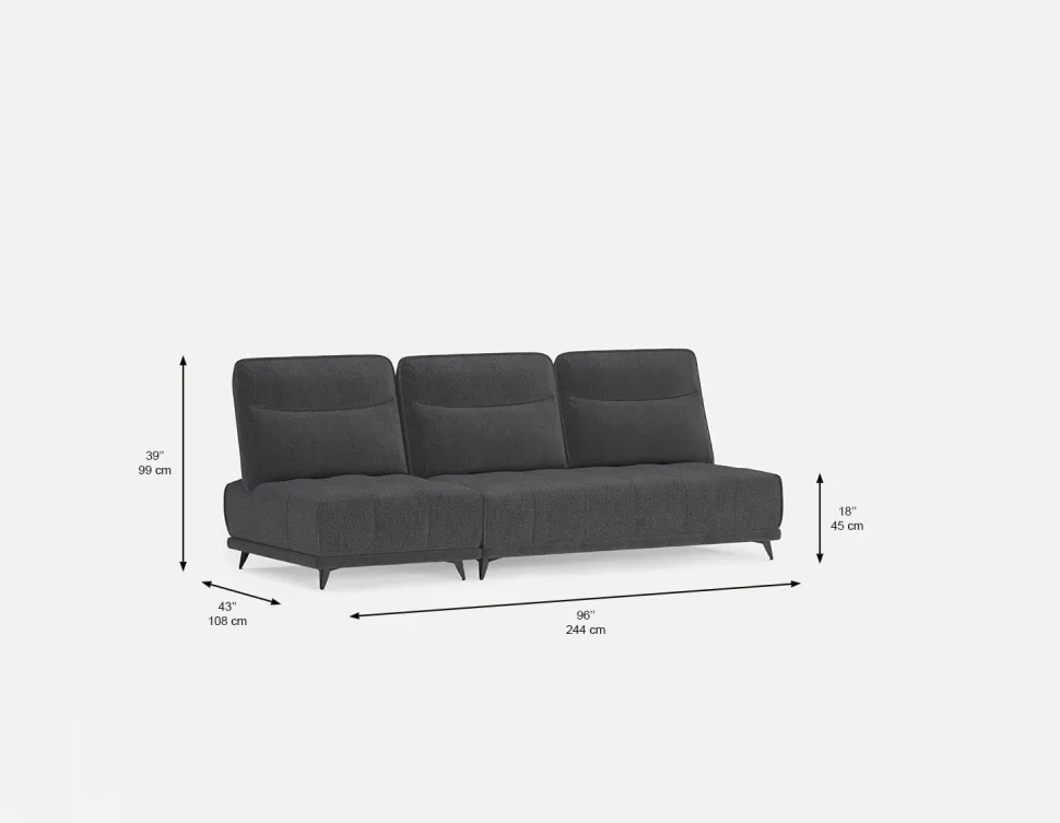SIMON 2-pc modular interchangeable sofa