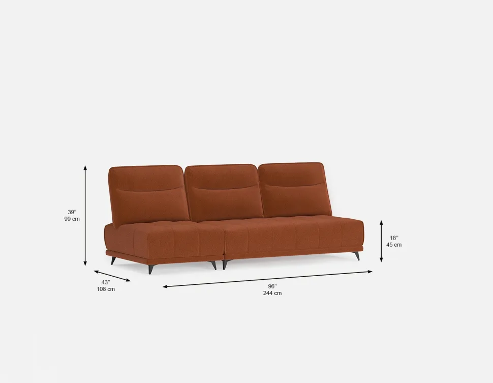 SIMON 2-pc modular interchangeable sofa