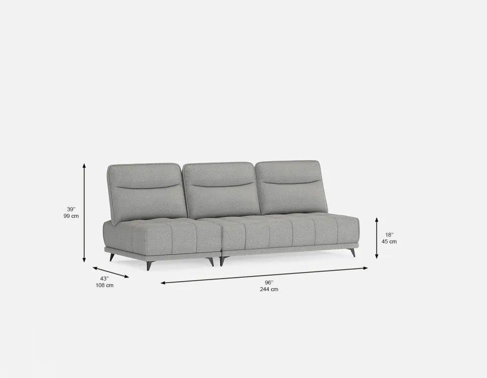 SIMON 2-pc modular interchangeable sofa