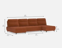 SIMON 3-pc modular interchangeable sofa