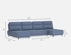 SIMON 3-pc modular interchangeable sofa
