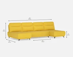 SIMON 3-pc modular interchangeable sofa