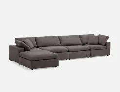 SOFT contemporary 5-pc modular sectional sofa