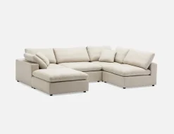 SOFT contemporary 5-pc modular sectional sofa