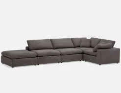 SOFT contemporary 5-pc modular sectional sofa