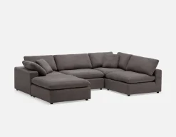 SOFT contemporary 5-pc modular sectional sofa