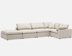 SOFT contemporary 5-pc modular sectional sofa
