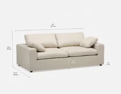 SOFT contemporary 3-seater sofa