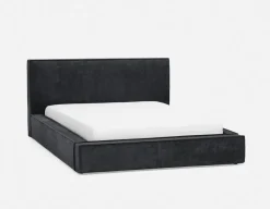SORGUE upholstered king size bed with storage