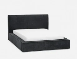 SORGUE upholstered king size bed with storage