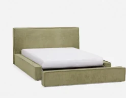 SORGUE upholstered king size bed with storage