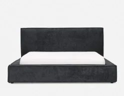 SORGUE upholstered king size bed with storage