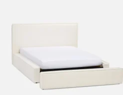 SORGUE upholstered queen size bed with storage