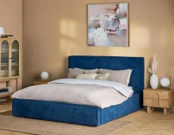 SORGUE upholstered queen size bed with storage