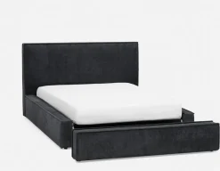 SORGUE upholstered queen size bed with storage