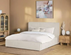 SORGUE upholstered queen size bed with storage