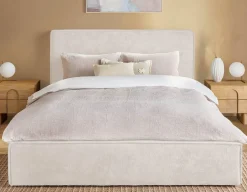 SORGUE upholstered queen size bed with storage