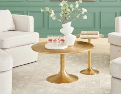 SPIRA aluminum coffee table 77 cm