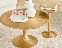 SPIRA aluminum coffee table 77 cm