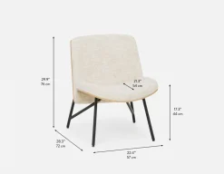 STEPHANE contemporary accent bentwood chair