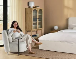 STIOLO accent chair with interchangeable drink stand