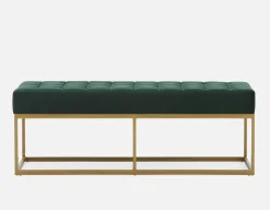 TADEO tufted velvet bench 122 cm