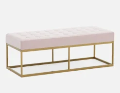 TADEO tufted velvet bench 122 cm