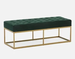 TADEO tufted velvet bench 122 cm