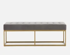 TADEO tufted velvet bench 122 cm