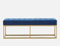 TADEO tufted velvet bench 122 cm