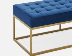TADEO tufted velvet bench 122 cm