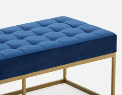 TADEO tufted velvet bench 122 cm