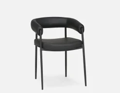 TAURO leatherette chair, brushed frame