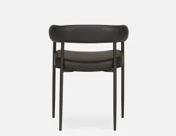 TAURO leatherette chair, brushed frame