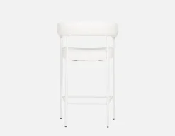 TAURO leatherette stool, brushed frame, seat height 66cm