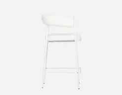 TAURO leatherette stool, brushed frame, seat height 66cm