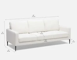 TERESA contemporary 3-seater sofa