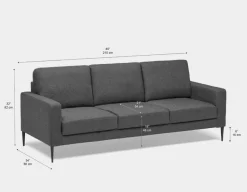 TERESA contemporary 3-seater sofa