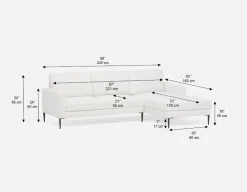 TERESA modern right-facing sectional sofa