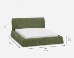 TESSA modern contemporary upholstered queen size bed