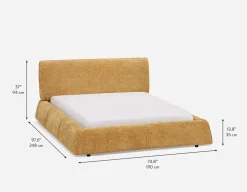 TESSA modern contemporary upholstered queen size bed