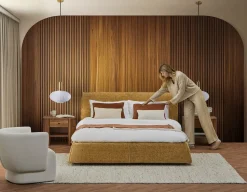 TESSA modern contemporary upholstered queen size bed