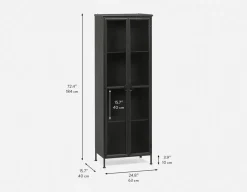 TETRA industrial vintage iron cabinet 184 cm