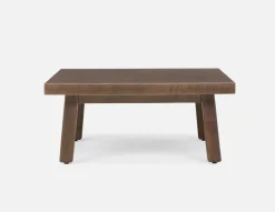 THESSALIA distressed solid mango wood coffee table 90 cm